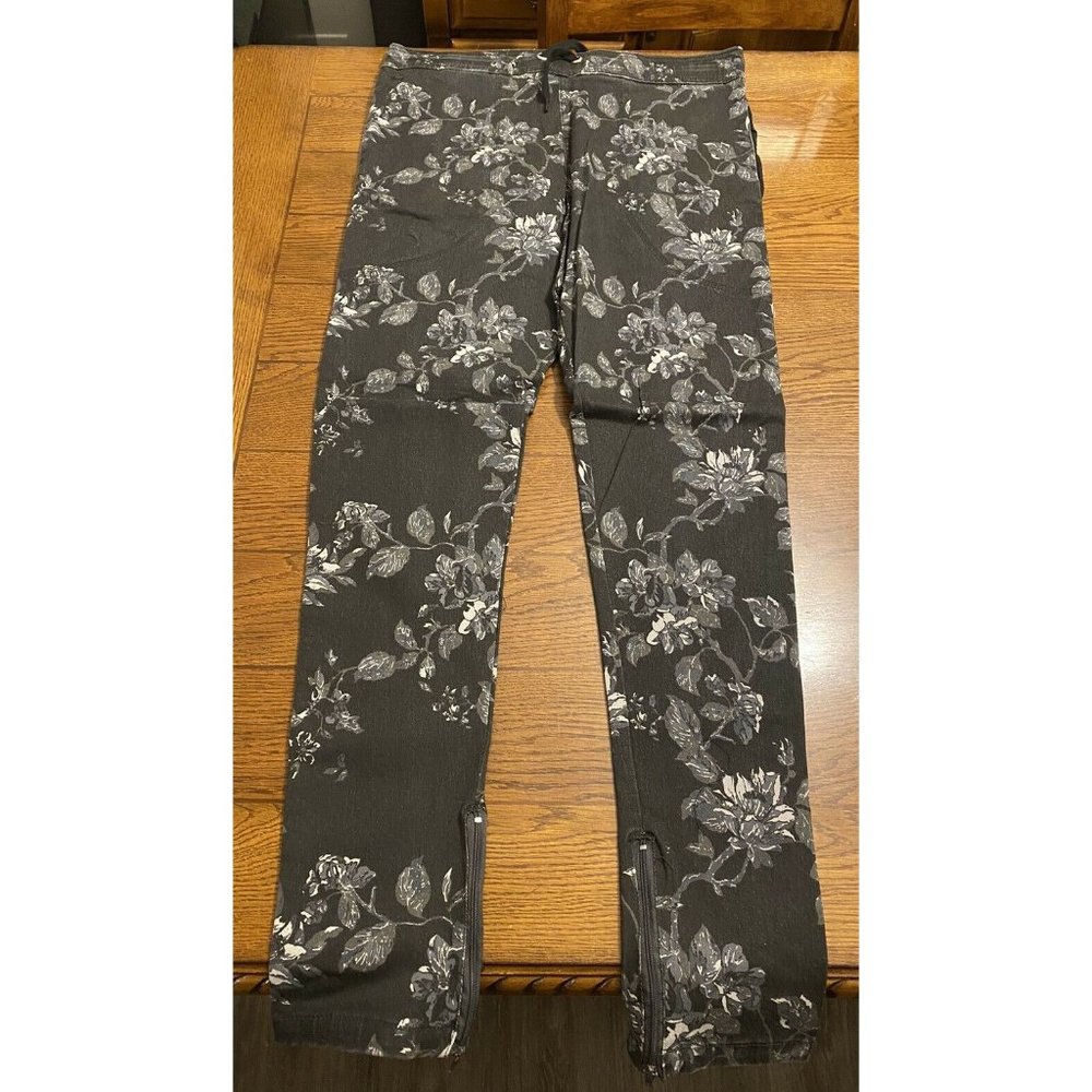 Dirty Robbers Denim Co Slim Fit Floral Joggers Mens Sz 32x34 NWT Gray New